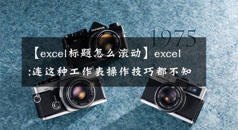 【excel标题怎么滚动】excel:连这种工作表操作技巧都不知道，怎么能成为数据处理高手呢？文章配图