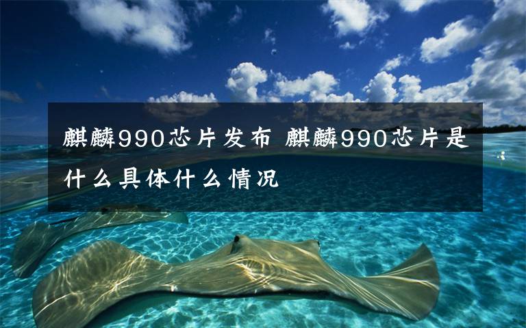 麒麟990芯片发布 麒麟990芯片是什么具体什么情况文章配图