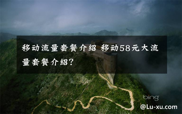 移动流量套餐介绍 移动58元大流量套餐介绍？文章配图