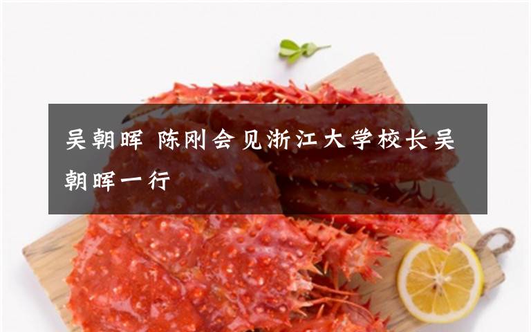 吴朝晖 陈刚会见浙江大学校长吴朝晖一行文章配图