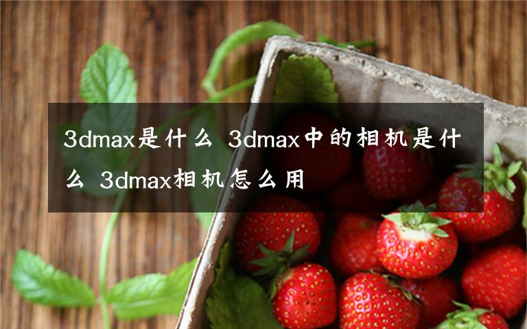 3dmax是什么 3dmax中的相机是什么 3dmax相机怎么用