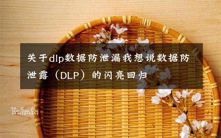 关于dlp数据防泄漏我想说数据防泄露（DLP）的闪亮回归