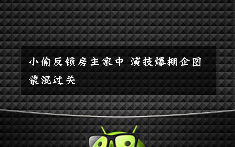 小偷反锁房主家中 演技爆棚企图蒙混过关文章配图