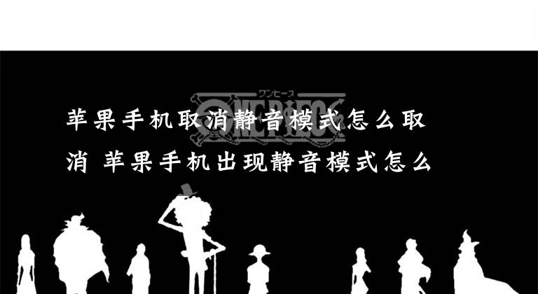 苹果手机取消静音模式怎么取消 苹果手机出现静音模式怎么取消文章配图