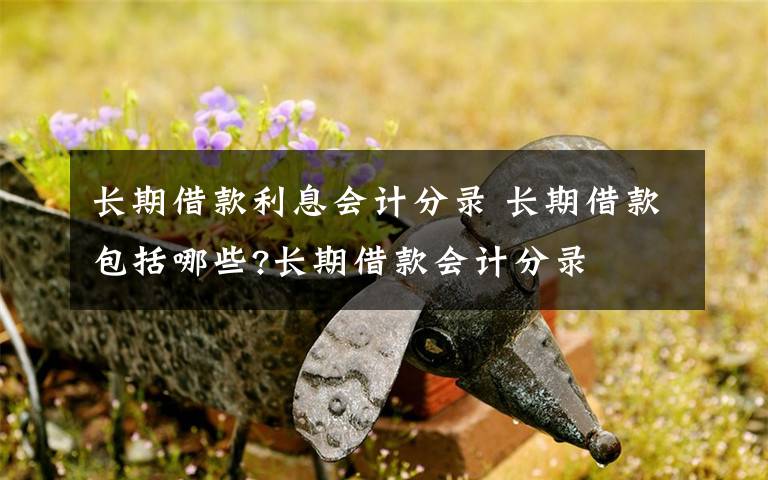 长期借款利息会计分录 长期借款包括哪些?长期借款会计分录文章配图