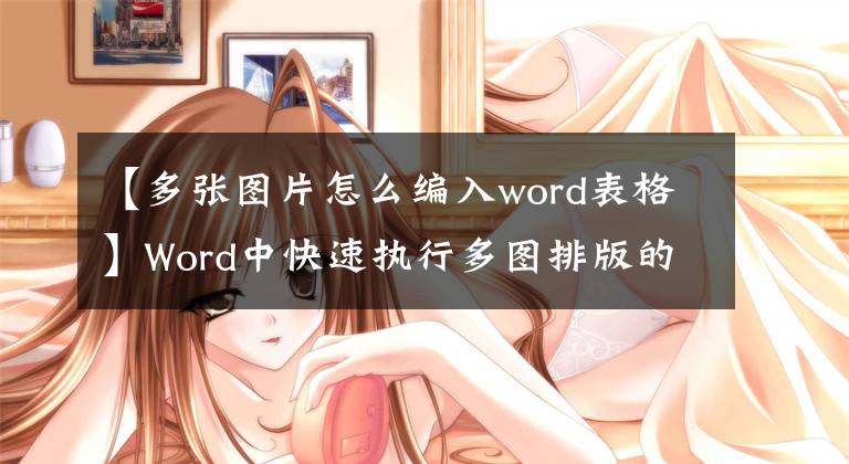 【多张图片怎么编入word表格】Word中快速执行多图排版的两种方法文章配图