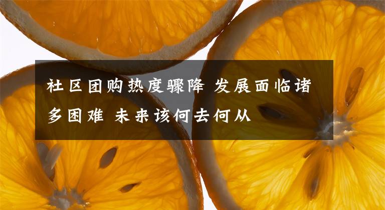 社区团购热度骤降 发展面临诸多困难 未来该何去何从文章配图