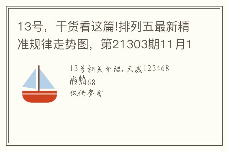 13号，干货看这篇!排列五最新精准规律走势图，第21303期11月13号