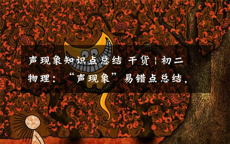 声现象知识点总结 干货 | 初二物理：“声现象”易错点总结，考试最常考的知识点！文章配图