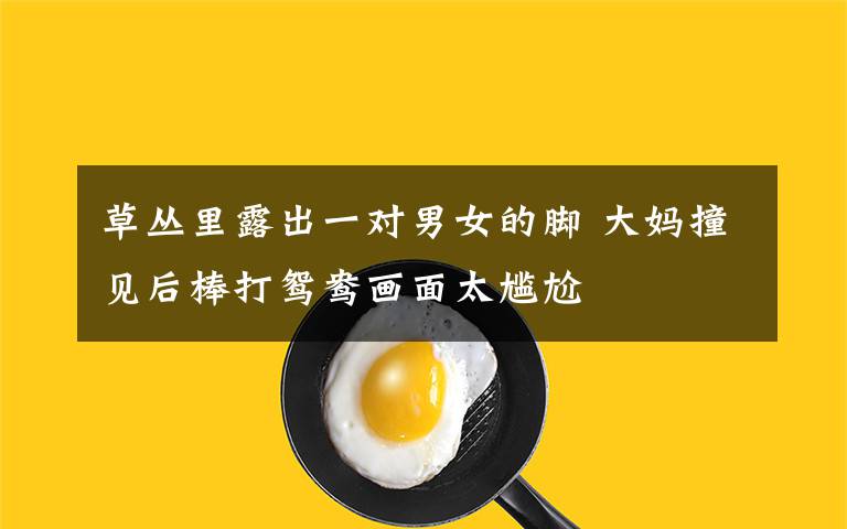 草丛里露出一对男女的脚 大妈撞见后棒打鸳鸯画面太尴尬文章配图
