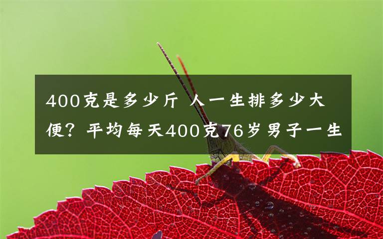 400克是多少斤 人一生排多少大便？平均每天400克76岁男子一生大约1.103万公斤文章配图