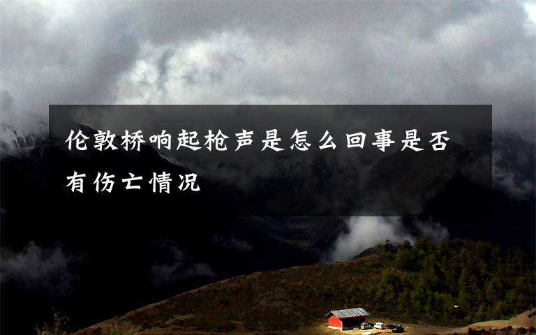 伦敦桥响起枪声是怎么回事是否有伤亡情况文章配图