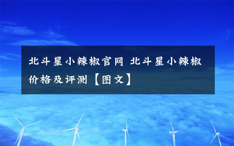 北斗星小辣椒官网 北斗星小辣椒价格及评测【图文】