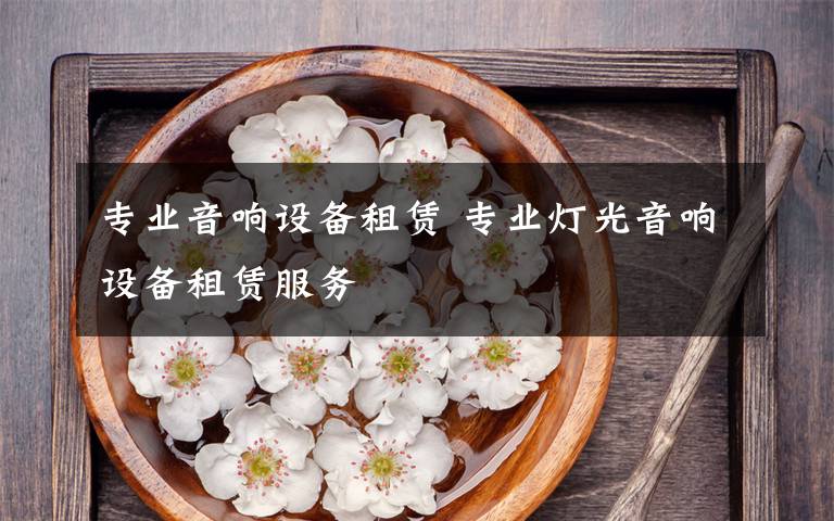 专业音响设备租赁 专业灯光音响设备租赁服务文章配图