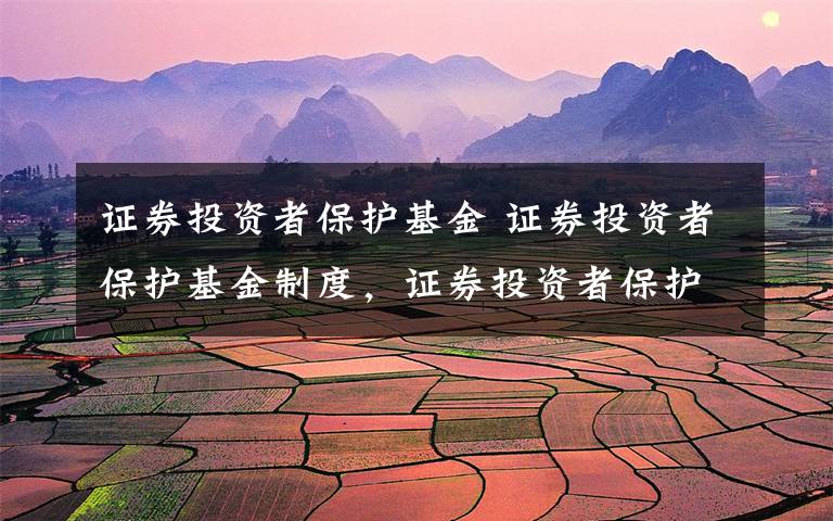 证券投资者保护基金 证券投资者保护基金制度，证券投资者保护基金制度是什么文章配图