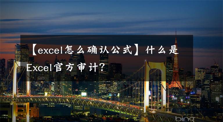 【excel怎么确认公式】什么是Excel官方审计？文章配图