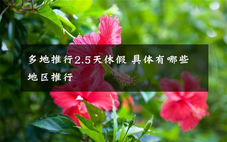 多地推行2.5天休假 具体有哪些地区推行文章配图