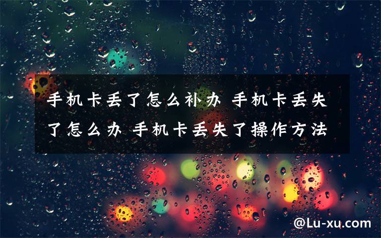 手机卡丢了怎么补办 手机卡丢失了怎么办 手机卡丢失了操作方法介绍【图解】文章配图