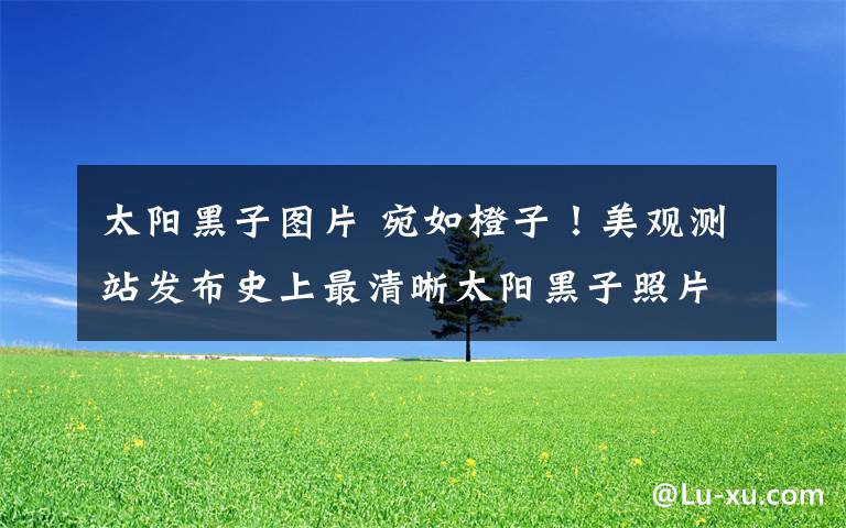 太阳黑子图片 宛如橙子！美观测站发布史上最清晰太阳黑子照片文章配图