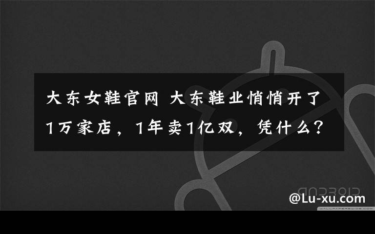 大东女鞋官网 大东鞋业悄悄开了1万家店，1年卖1亿双，凭什么？文章配图