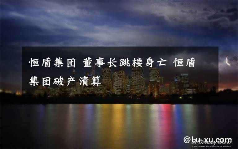 恒盾集团 董事长跳楼身亡 恒盾集团破产清算文章配图