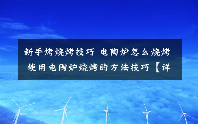 新手烤烧烤技巧 电陶炉怎么烧烤 使用电陶炉烧烤的方法技巧【详细解析】