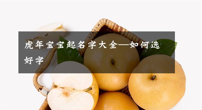 虎年宝宝起名字大全—如何选好字文章配图