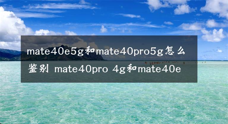 mate40e5g和mate40pro5g怎么鉴别 mate40pro 4g和mate40e 5g买哪个