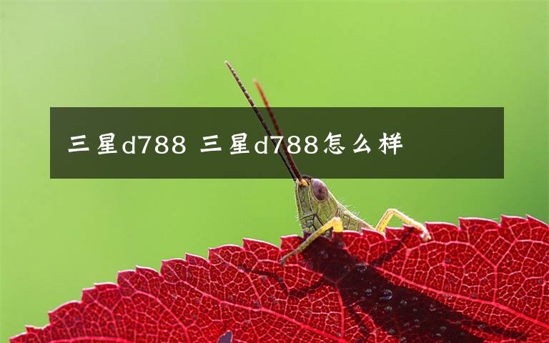 三星d788 三星d788怎么样文章配图