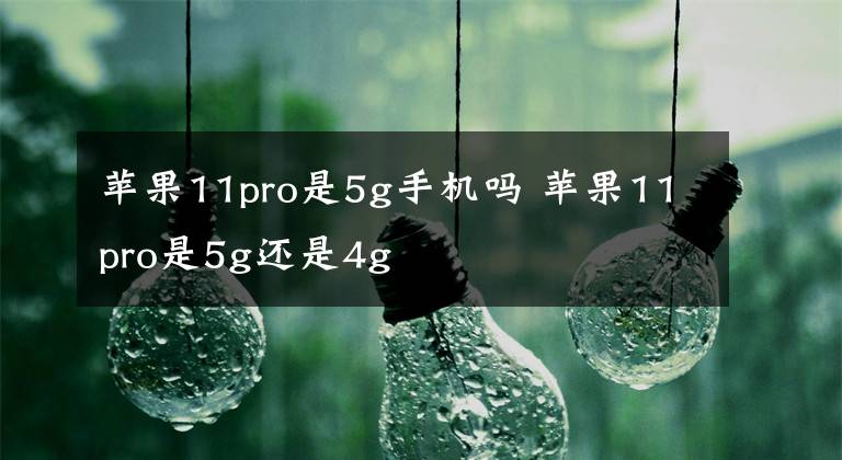 苹果11pro是5g手机吗 苹果11pro是5g还是4g文章配图