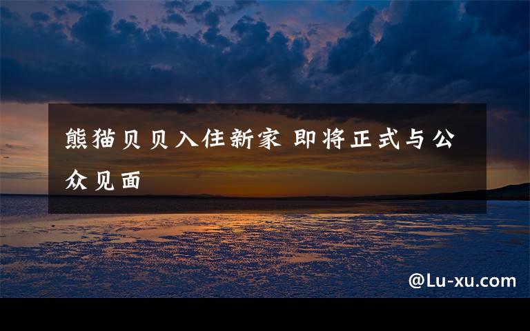 熊猫贝贝入住新家 即将正式与公众见面文章配图