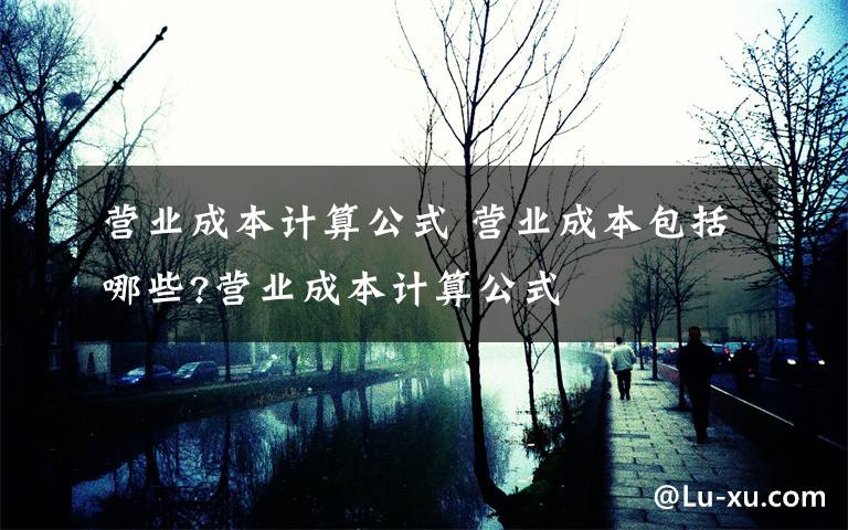 营业成本计算公式 营业成本包括哪些?营业成本计算公式文章配图