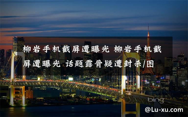 柳岩手机截屏遭曝光 柳岩手机截屏遭曝光 话题露骨疑遭封杀/图文章配图