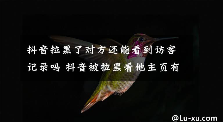 抖音拉黑了对方还能看到访客记录吗 抖音被拉黑看他主页有访客记录吗文章配图