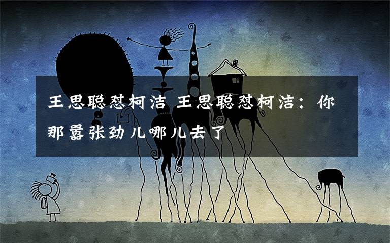王思聪怼柯洁 王思聪怼柯洁：你那嚣张劲儿哪儿去了文章配图