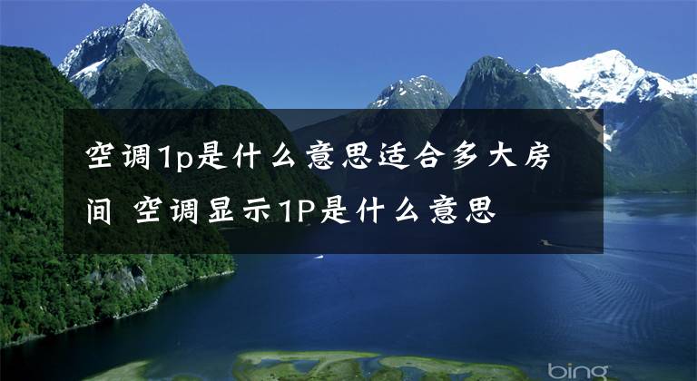 空调1p是什么意思适合多大房间 空调显示1P是什么意思文章配图