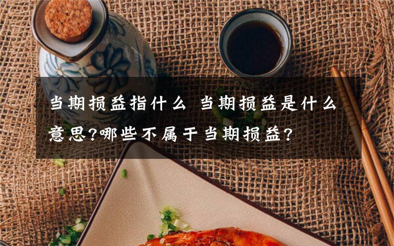 当期损益指什么 当期损益是什么意思?哪些不属于当期损益?文章配图