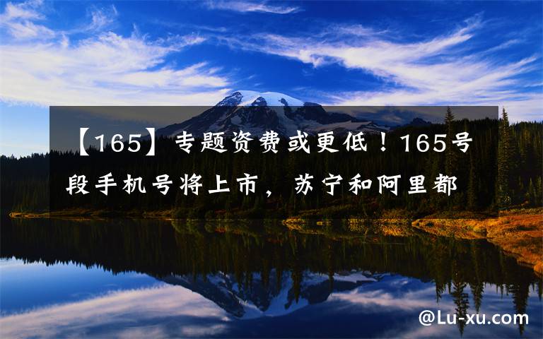 【165】专题资费或更低！165号段手机号将上市，苏宁和阿里都成为虚拟运营商