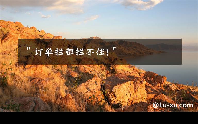 ＂订单拦都拦不住!＂文章配图
