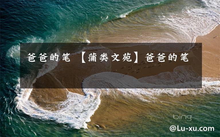 爸爸的笔 【蒲类文苑】爸爸的笔文章配图