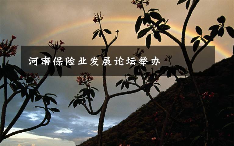 河南保险业发展论坛举办文章配图