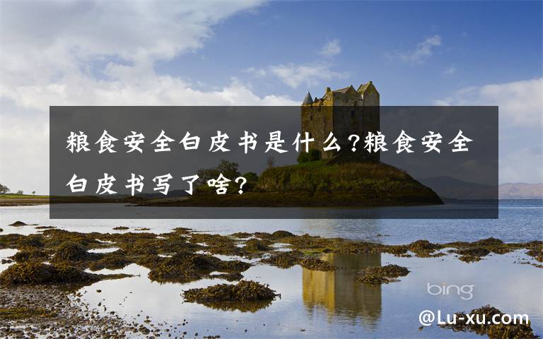 粮食安全白皮书是什么?粮食安全白皮书写了啥?文章配图