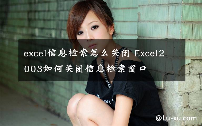 excel信息检索怎么关闭 Excel2003如何关闭信息检索窗口文章配图