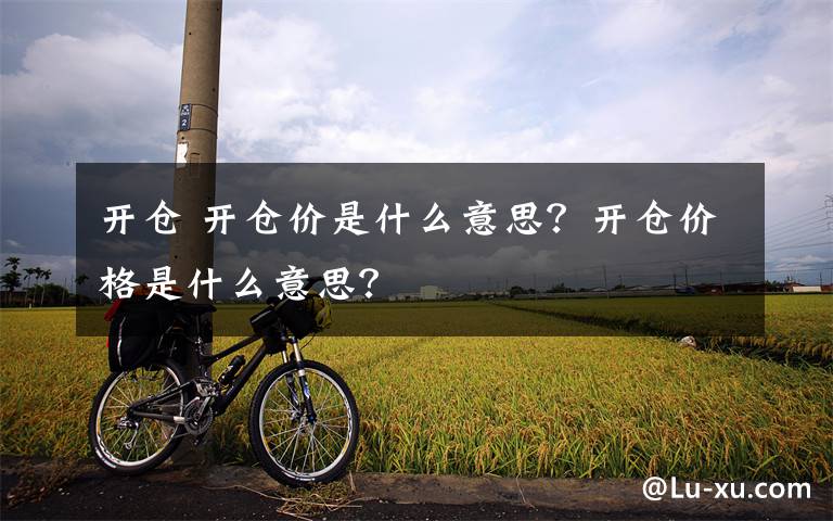 开仓 开仓价是什么意思？开仓价格是什么意思？文章配图