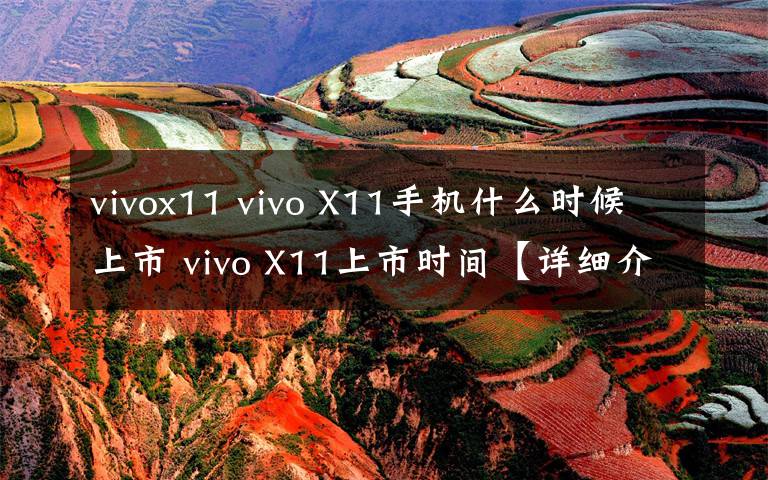 vivox11 vivo X11手机什么时候上市 vivo X11上市时间【详细介绍】文章配图