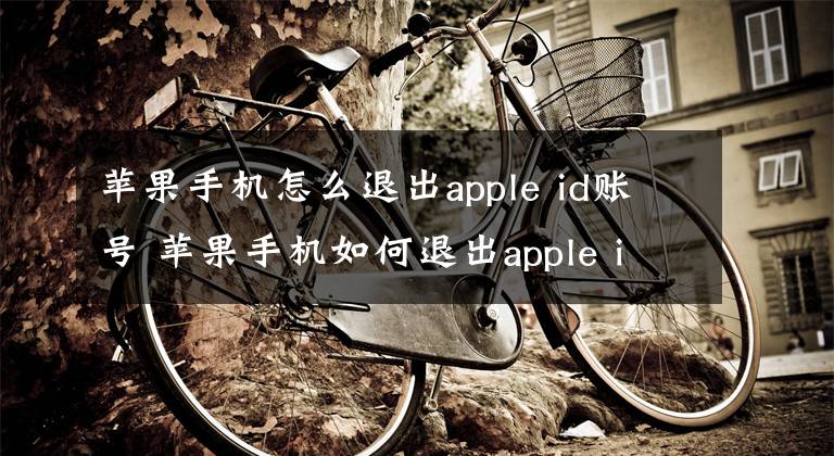 苹果手机怎么退出apple id账号 苹果手机如何退出apple id文章配图