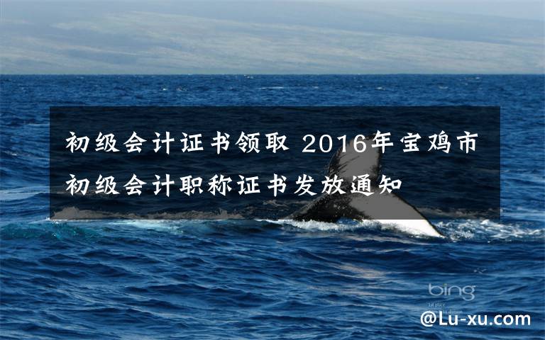 初级会计证书领取 2016年宝鸡市初级会计职称证书发放通知文章配图