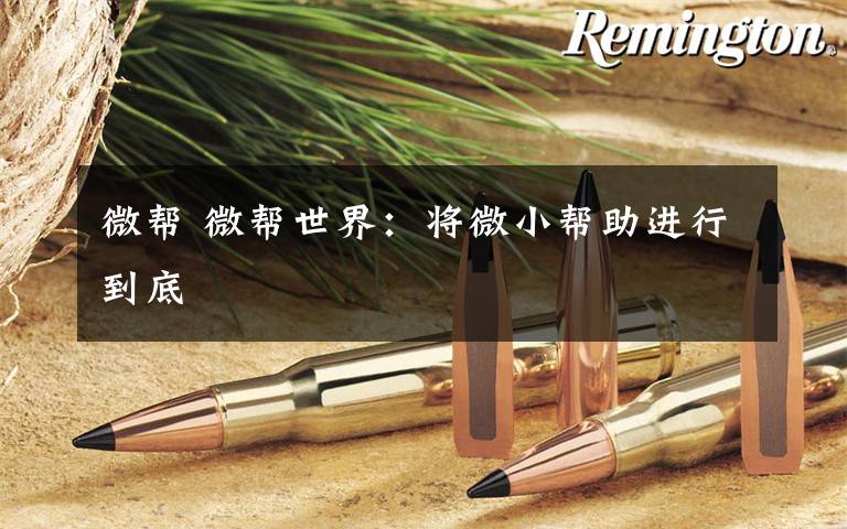 微帮 微帮世界：将微小帮助进行到底文章配图