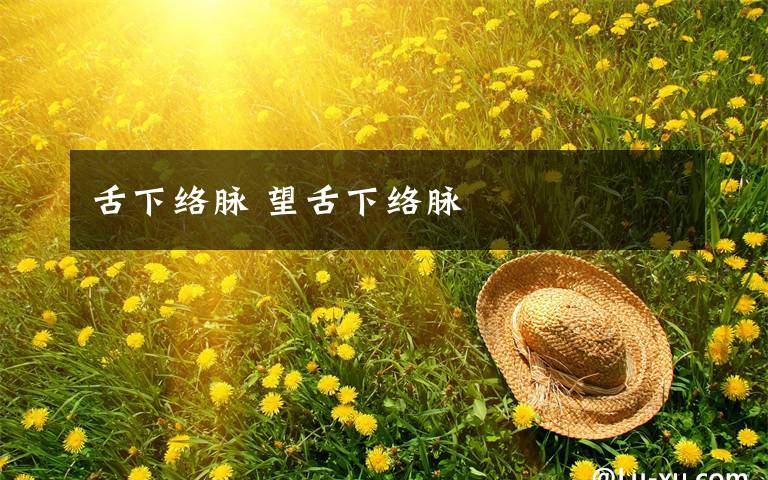 舌下络脉 望舌下络脉文章配图