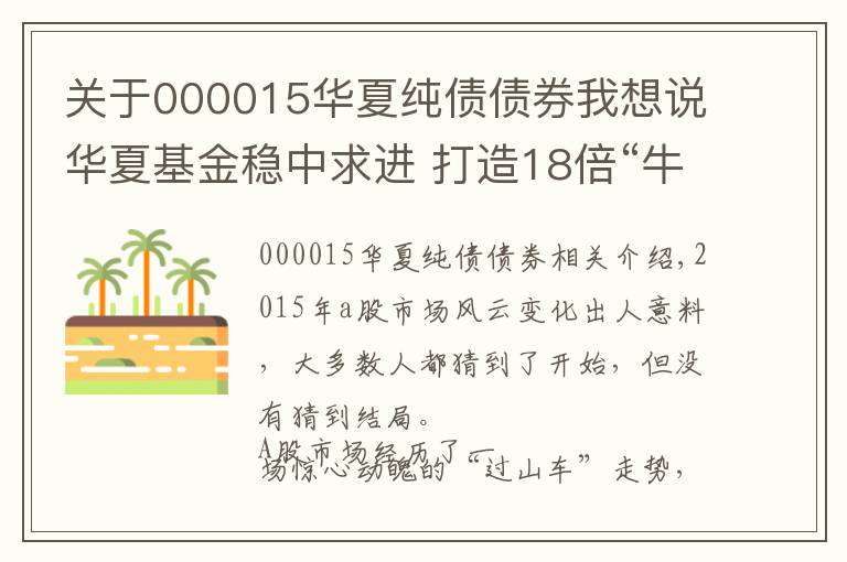 关于000015华夏纯债债券我想说华夏基金稳中求进 打造18倍“牛”基